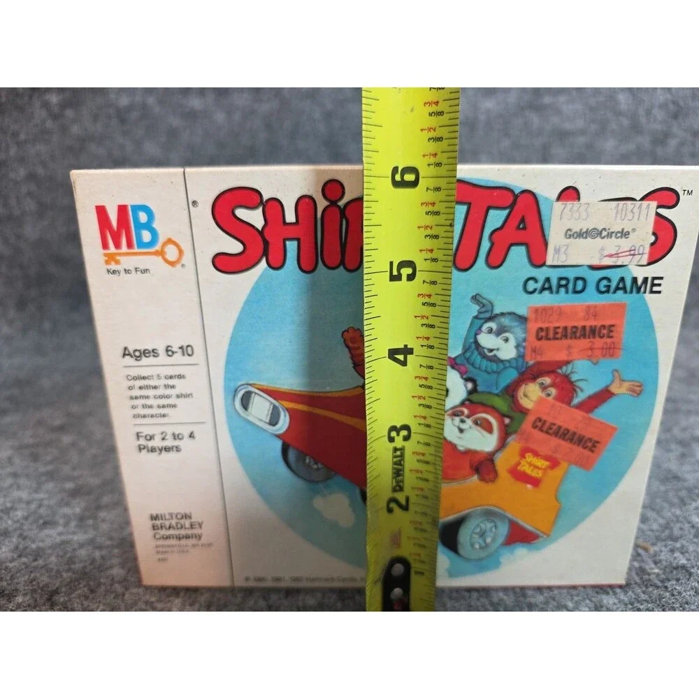 VTG SHIRT TALES Card Game 1980's Cartoon Milton Bradley Board Game 1982 Sealed